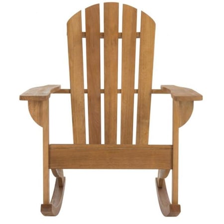 Safavieh 37.4 x 28.3 x 32.7 in. Brizio Adirondack Rocking Chair, Teak PAT7042A